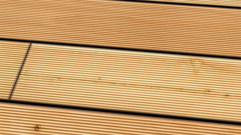 TerraWood wooden decking - Douglas fir Canadian - grooved / grooved