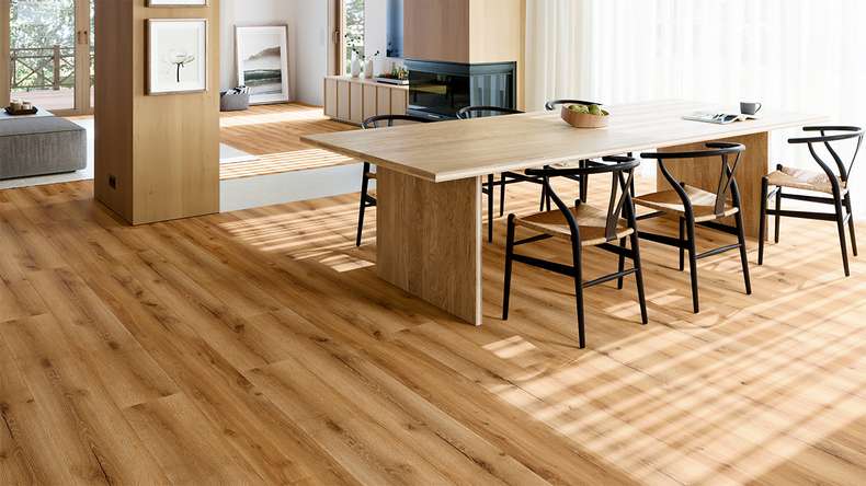 planeo Rigid Klick Vinyl - SolutionX 2in1 BigSize Atelier Oak 1.83m long XL plank | integrated footfall sound insulation (ECF-BS-85)