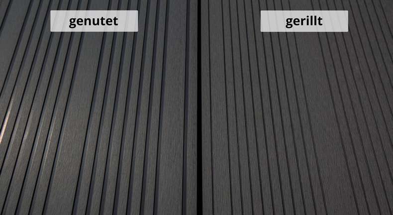 planeo TitanWood - XL hollow core plank 4m dark grey