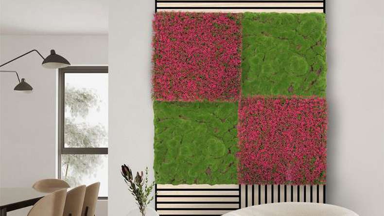 planeo acoustic panel - MixWall Moss Mood Forest Green Bulk 52 x 52 cm | Art Moss (PLMW-20211C)