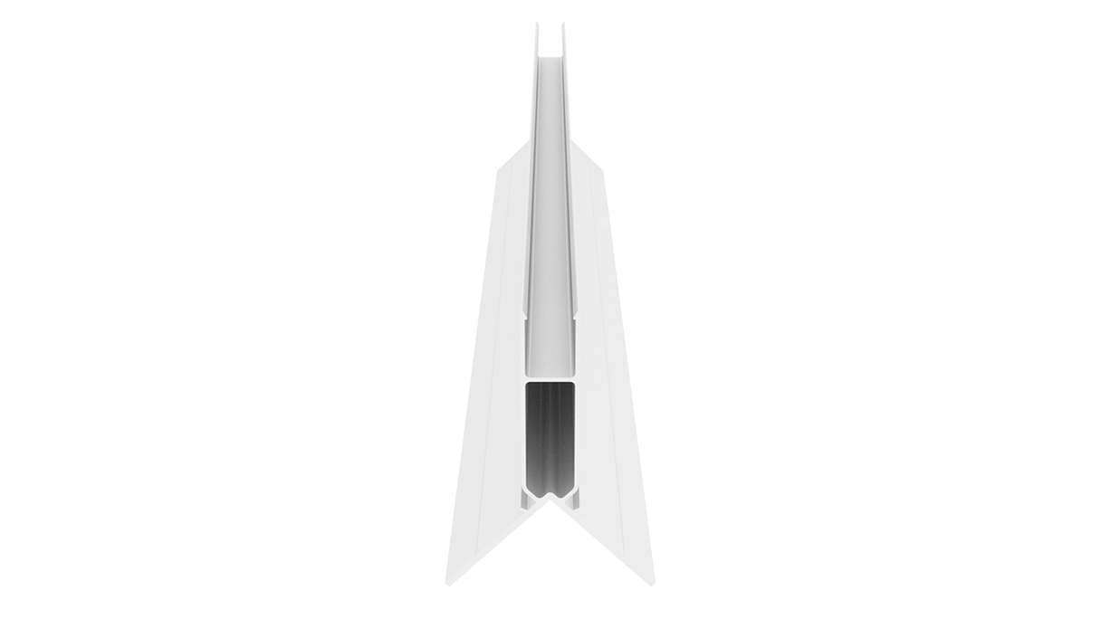 planeo LINEA – Aluminium CoEx external corner profile, Burma Teak, 3000 x 66 x 66 mm