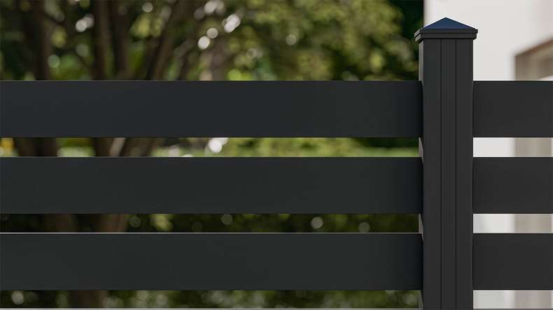 planeo Gardence Metallic Edge - Aluminium Garden Fence Square Anthracite | DB703