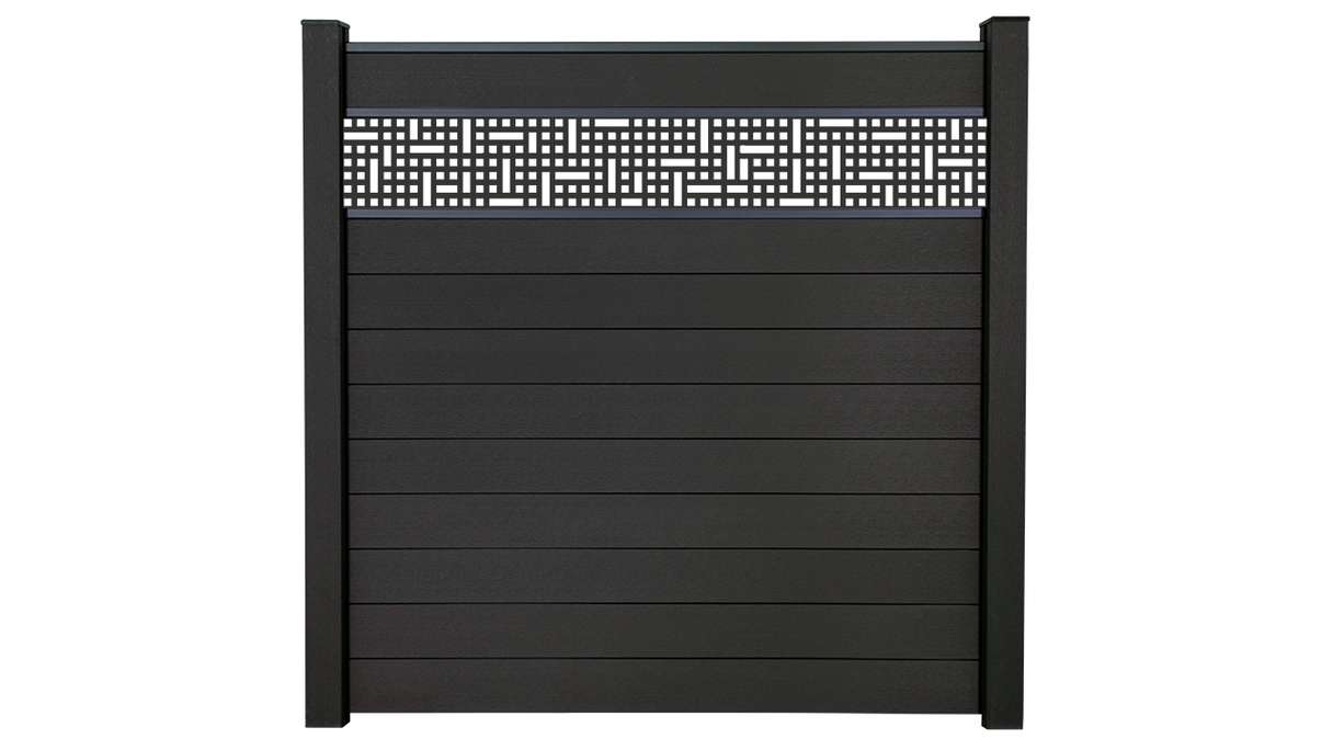 planeo Gardence Strong - BPC plug-in fence mesh anthracite grey 180 x 180 cm