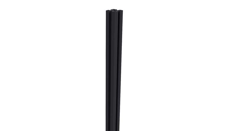 planeo aluminium posts for setting in concrete – black, 8 x 8 x 150 cm, including post cap
