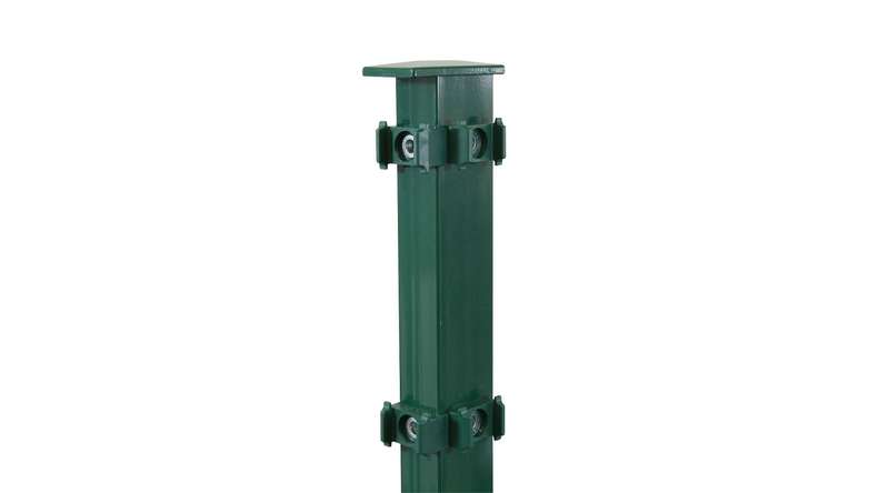 Corner post type FB moss green for double bar fence
