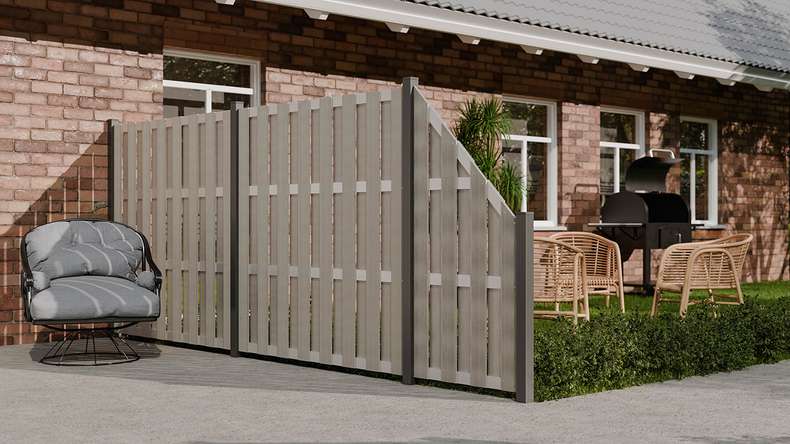 planeo prefabricated fence - square Bi-Color Sand 180 x 180cm