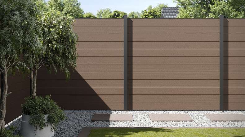 planeo Solid - Garden Fence Square Terra