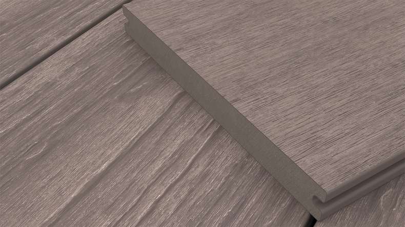 planeo MAXLine Antique - WPC CoEx coated XL decking solid - grey 3m rustic textured/smooth brushed