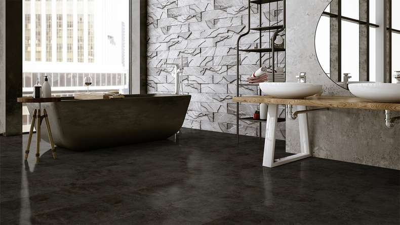 Gerflor click Vinyl - Virtuo 30 Rigid Acoustic Tavla Dark | integrated impact sound insulation (39101453)