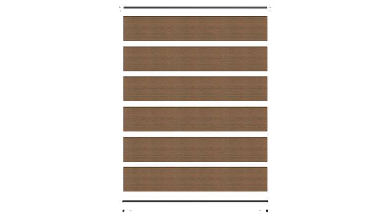 planeo INFINITY XL-Board - WPC CoEx plug-in fence Burma Teak 176 x 183