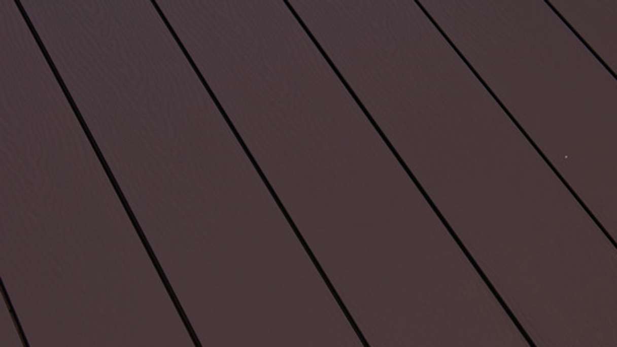 planeo WPC - decking board solid chocolate brown embossed/fluted - 1m to 6m