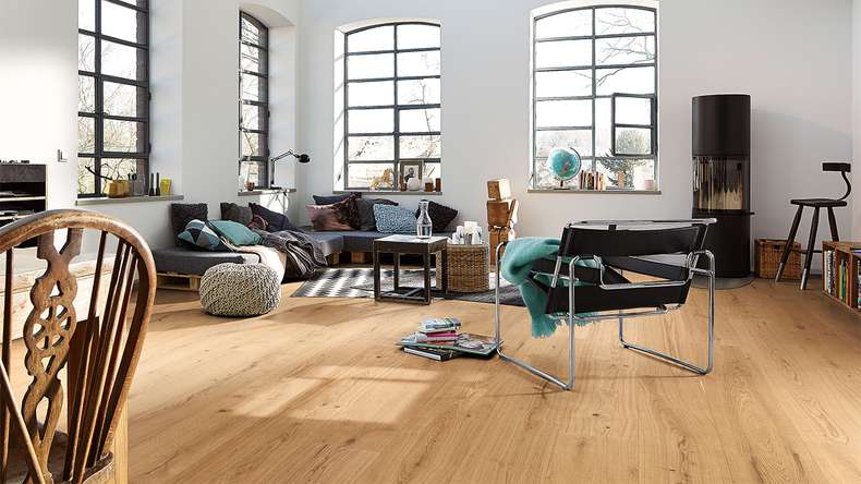 MEISTER Lindura wood flooring HD 400 - 08902 Oak authentic pure natural oiled 2200 x 270 x 11 mm (500213-2200270-08902)