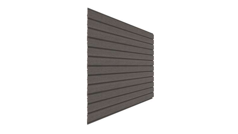 planeo DesignPro – WPC cladding, dark grey, 2900 x 175 mm