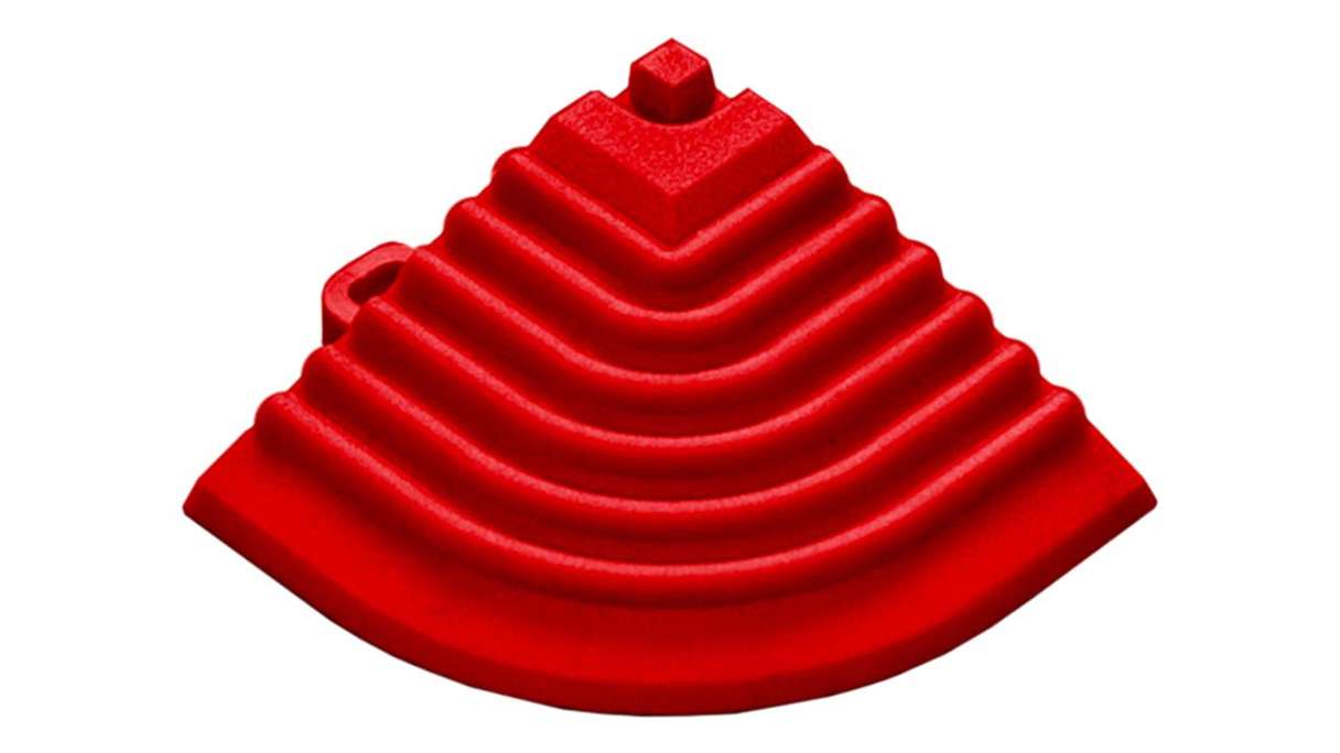 planeo corner piece for 40 x 40 cm click tiles – red