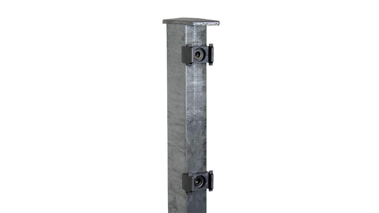 Fence post type FB Hot-dip galvanised for double-rod fence