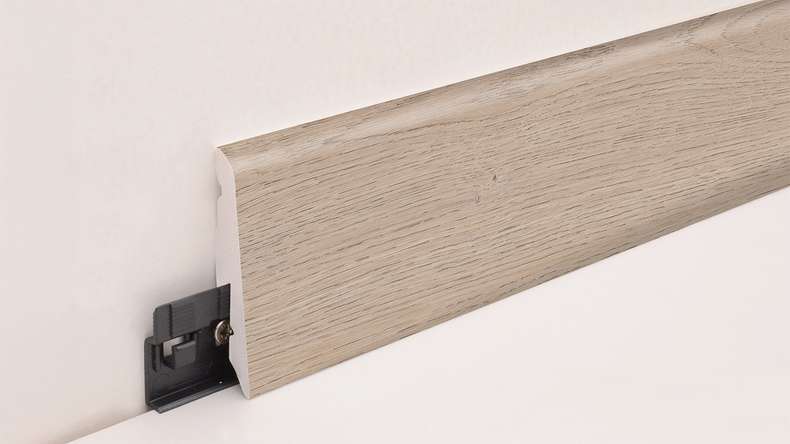 planeo skirting board SolutionX 2in1 - 2400 x 14 x 58 mm oak cream (SL0097)