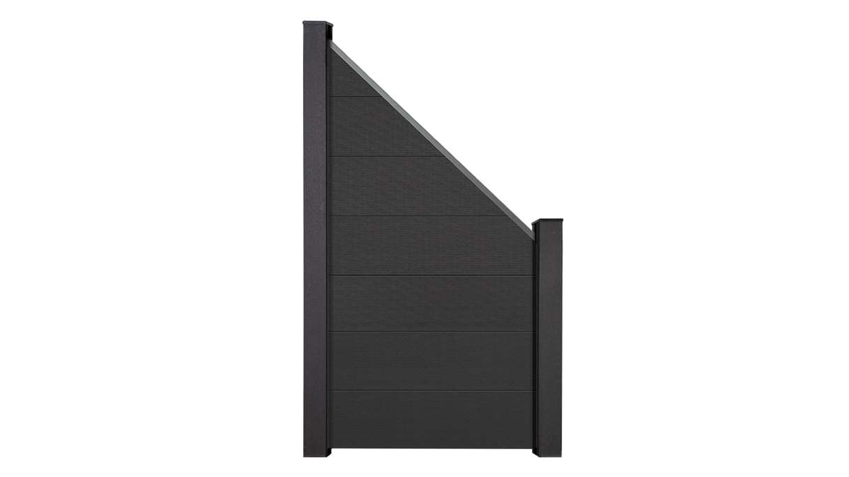 planeo Solid Grande - garden fence sloped anthracite