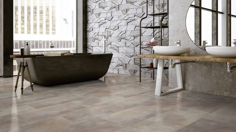 Gerflor click Vinyl - Virtuo 55 Rigid Acoustic Acuarela Taupe | integrated impact sound insulation (39071476)