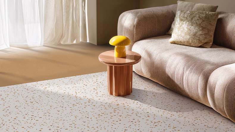 Gerflor Klick Vinyl Rigid - Creation 55 Clic Acoustic Confetti Amber | Impact sound insulation integrated (61261744)