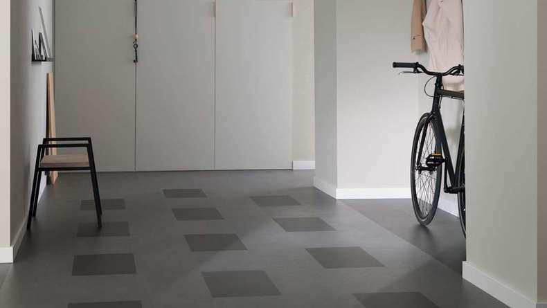 planeo click linoleum flooring Linoklick - Volcanic ash 60x30cm - 633872