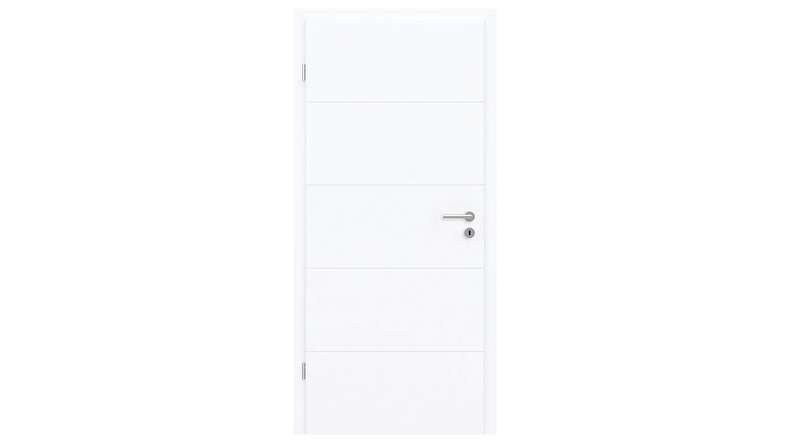 planeo design interior door PUREA Vivo 5 white lacquer 9003 design edge | lacquered - 1985 x 610|735|860|985 mm