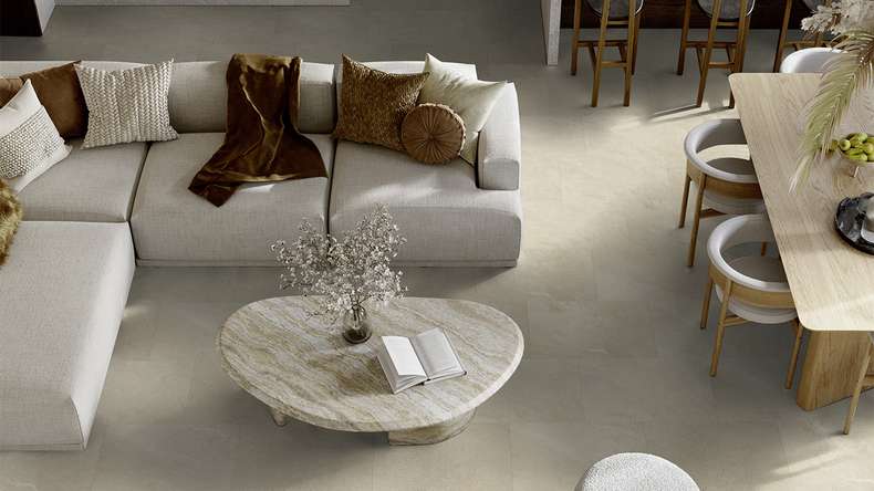 Gerflor Klick Vinyl - Senso Premium Rigid Acoustic Sandy stone | Impact sound insulation integrated (39481611)