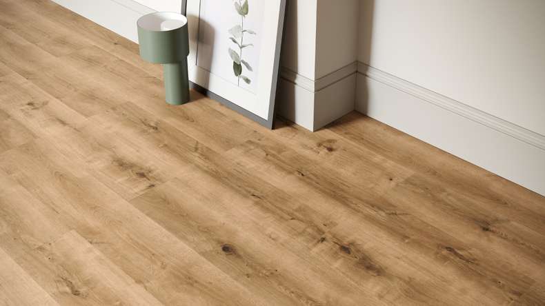 planeo Rigid Click Vinyl - SolutionX 2in1 Oak Natural Brown | Impact sound insulation integrated (ECF-0086)