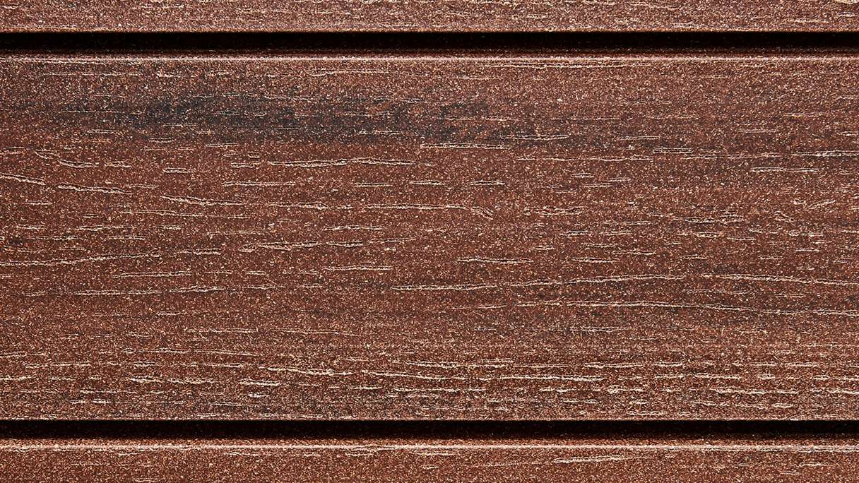 planeo Fassado - WPC rhombus strip facade cladding chestnut brown