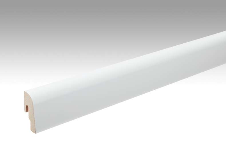 MEISTER skirting boards Uni white glossy DF 324 - 2380 x 50 x 22 mm (200004-2380-00324)