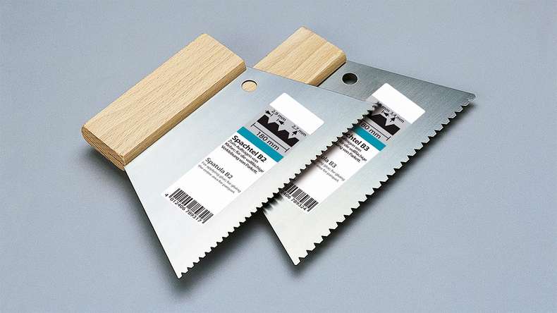 planeo notched trowel A2 180 mm wide