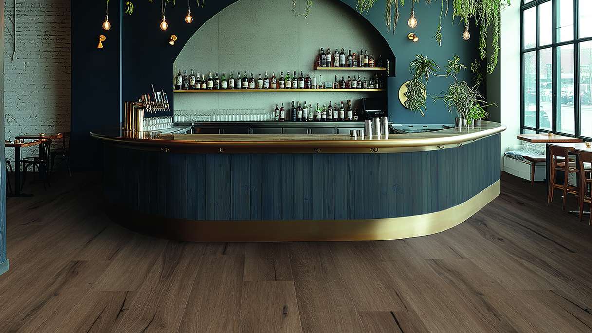 Gerflor adhesive vinyl - Creation 30 Cedar Dark Brown