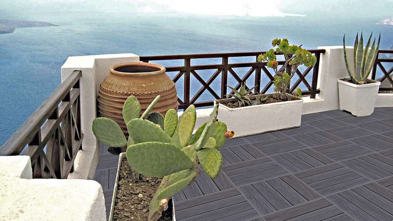 planeo click tile WPC 3D - anthracite