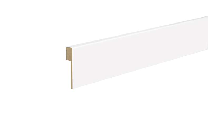 Tile cover strip MDF 16x100x2500 mm, white Modern 10 x 70 mm