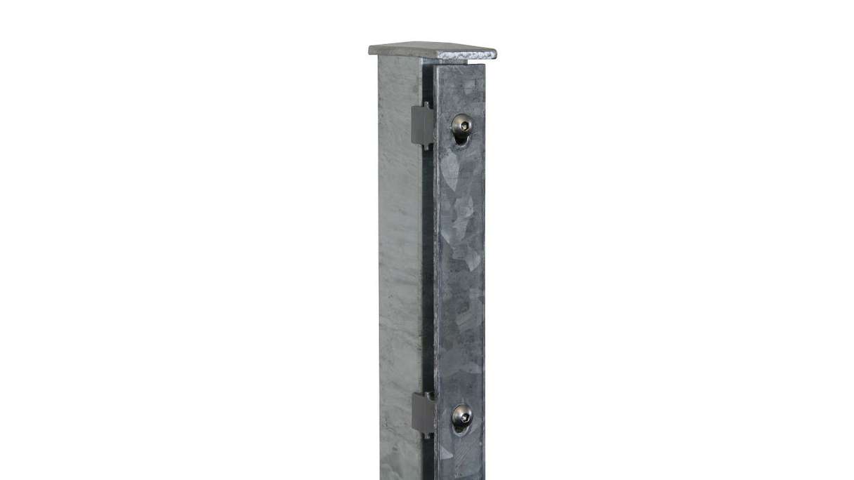 Fence post type FB Hot-dip galvanised for double-rod fence