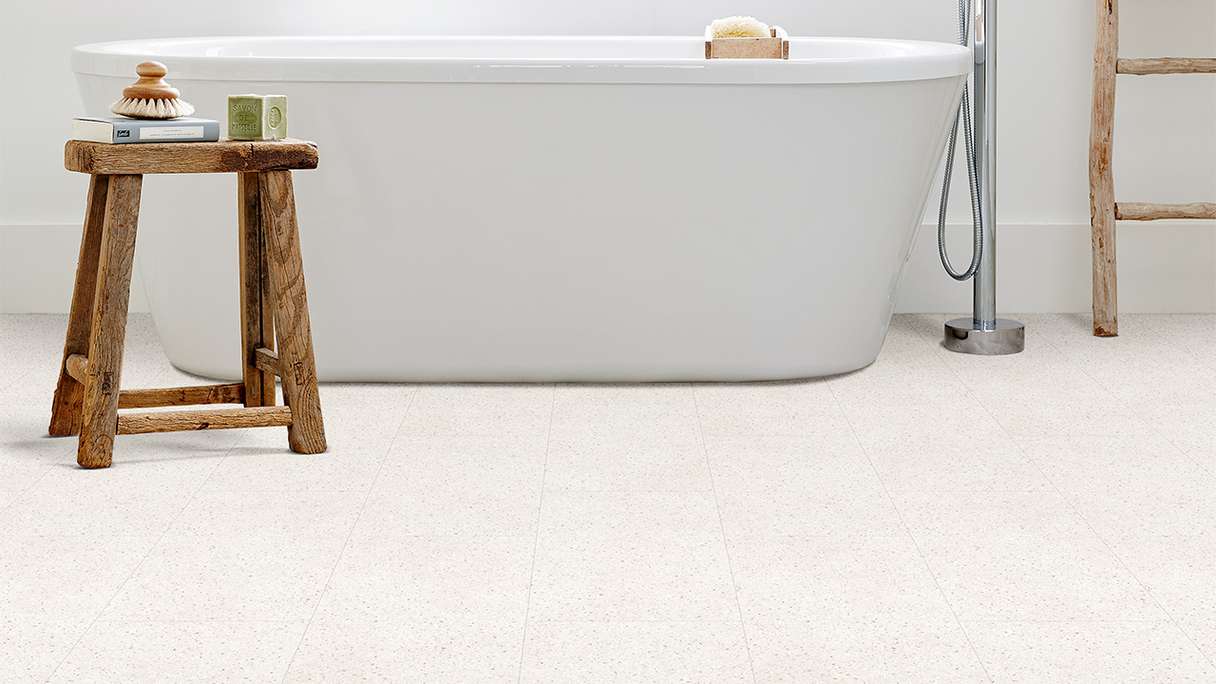 planeo adhesive vinyl - Prime White Terrazzo Stone | Authentic appearance (UN-522)