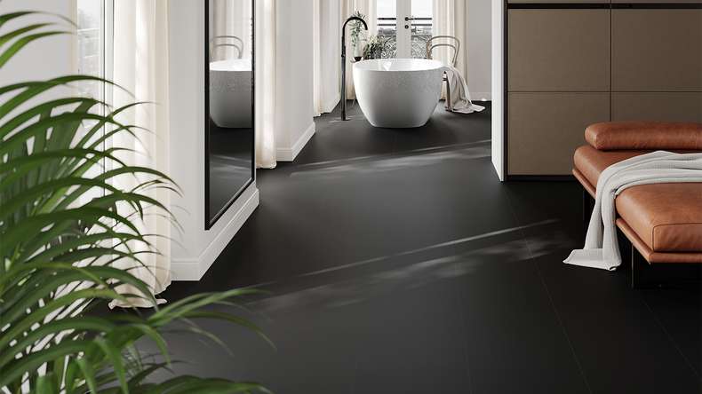 planeo Rigid Click Vinyl - Stone Black Matt | Impact sound insulation integrated (100P190MT)