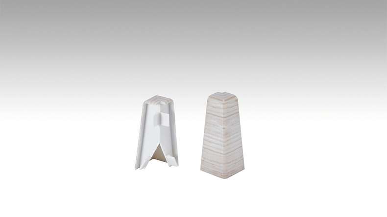 MEISTER outside corner for skirting board profile 3 PK 2014 oak white (800015-02-02014)