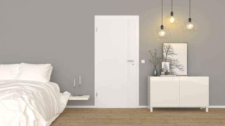 planeo design interior door PUREA Vivo 6 white lacquer 9003 design edge | lacquered - 1985 x 610|735|860|985 mm