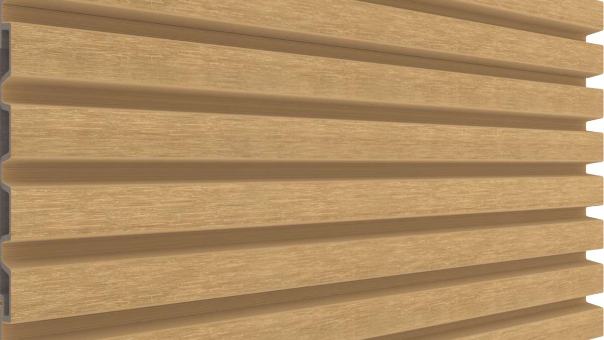 planeo LINEA Slim – WPC CoEx cladding, Sand, 2900 x 215 mm