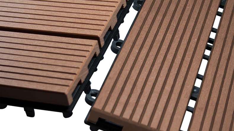 planeo WPC patio tile brown 30x30 cm - 6 pce.