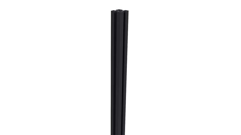 planeo aluminium post for setting in concrete - black 8 x 8 x 240 cm incl. post cap
