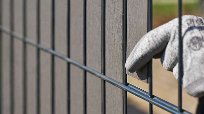 planeo WPC strip set - anthracite L 250 x H 123 cm