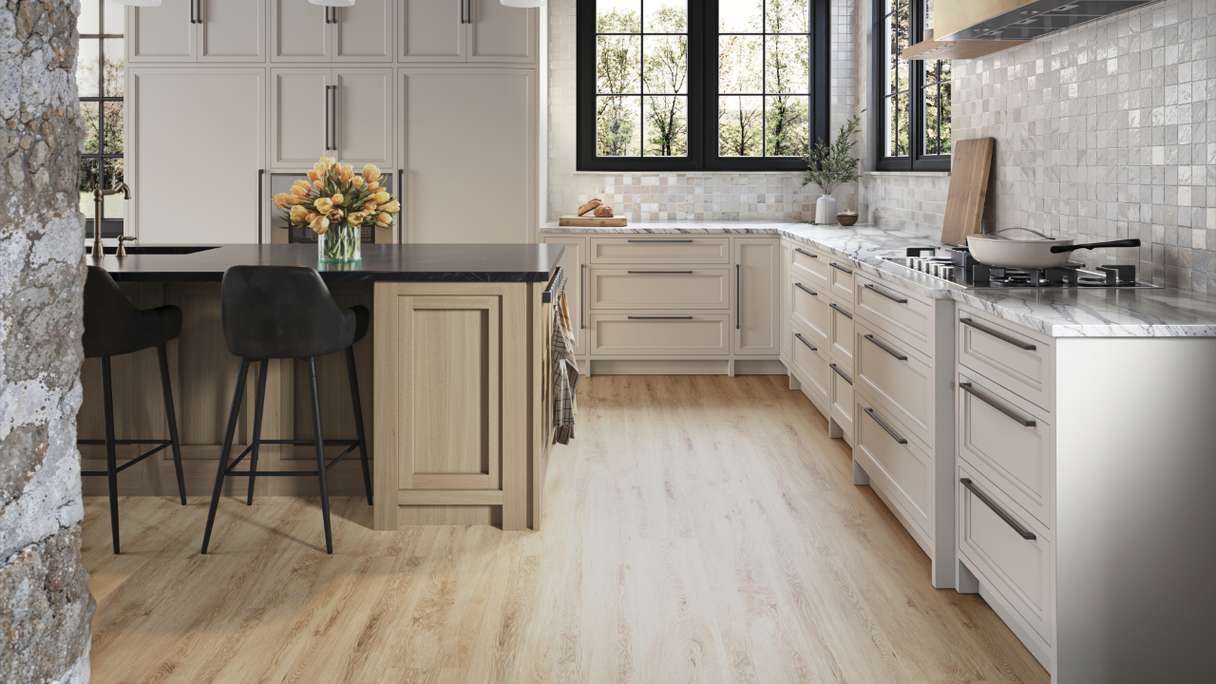 planeo Rigid Click Vinyl - SolutionX 2in1 Light Oak | Impact sound insulation integrated (ECF-0057)