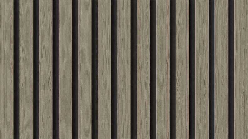 planeo acoustic panels - grey oak 2480 x 600 x 21.5 mm | fire-retardant