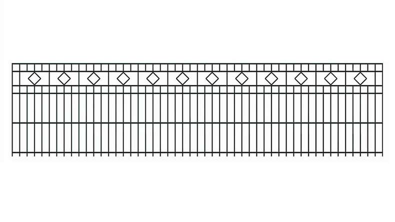 planeo double-rail decorative fence square 6/6/6 RAL 7016 anthracite