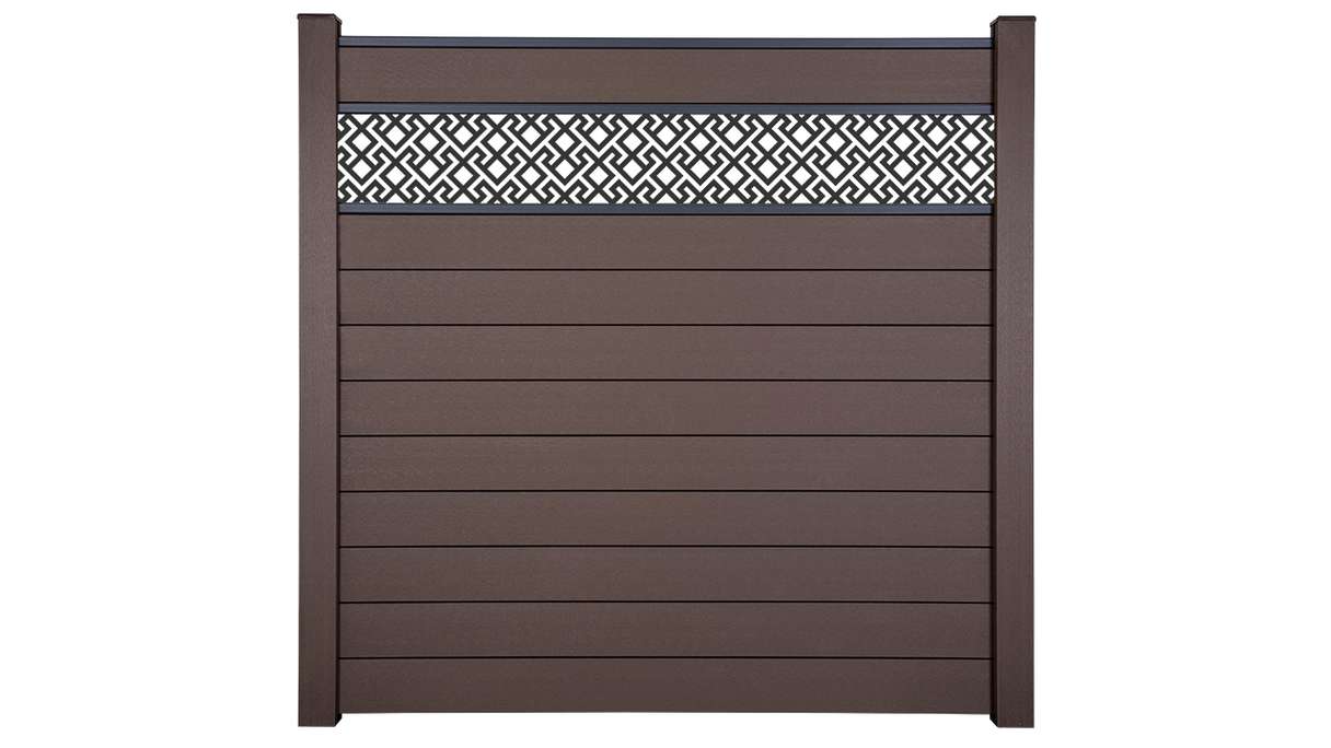 planeo Gardence Strong - BPC plug-in fence Abstract Terra 180 x 180 cm