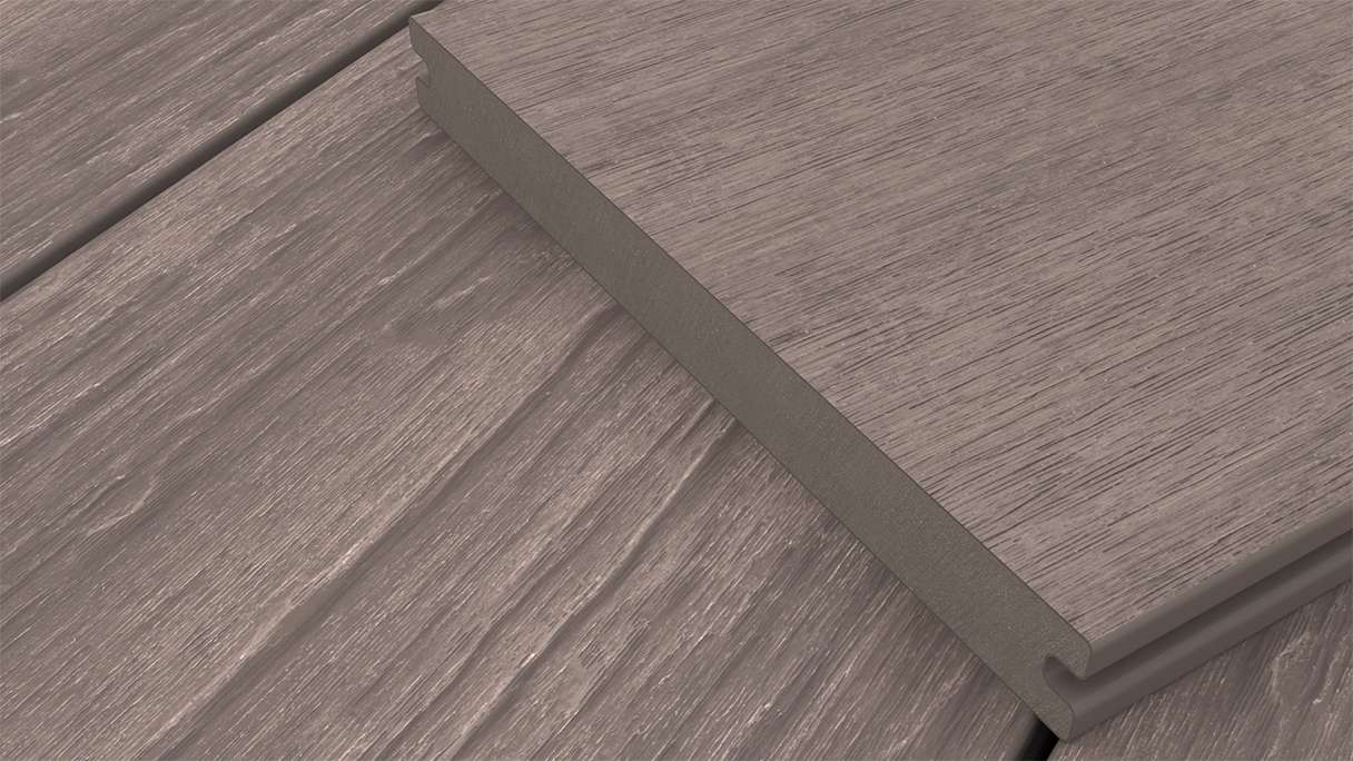 planeo MAXLine Antique - WPC CoEx coated XL decking solid - grey 3m rustic textured/smooth brushed