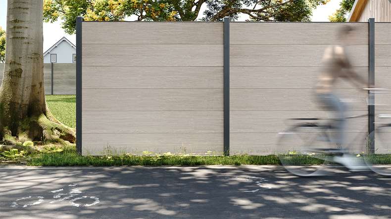 planeo Basic - PVC-Push-Pin Fence Square Sheffield Oak