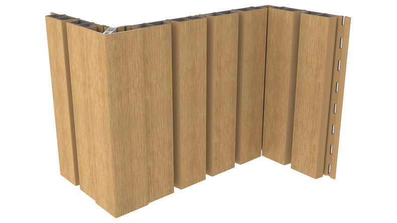 planeo LINEA Wide – WPC CoEx cladding, Sand, 2900 x 181 mm