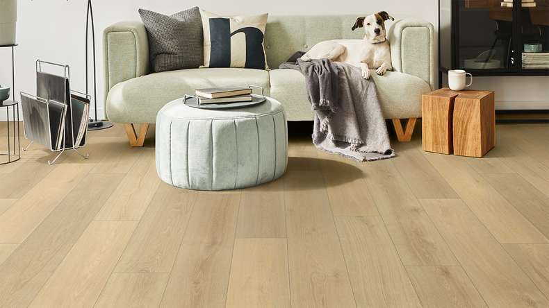 planeo design flooring - Eco P.U.R.E. XL 2m plank Golden Oak | Impact sound insulation integrated (KRXL-6591)
